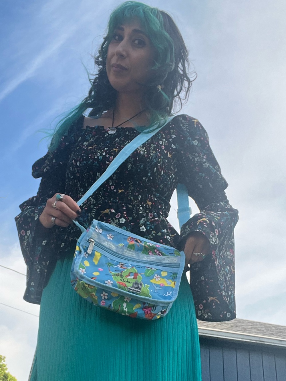 Vtg Hawaiian themed LeSpotsac purse - Picture 8 of 9